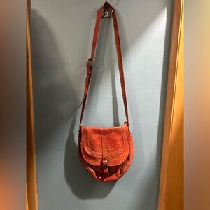 Patricia Nash well loved crossbody red all leather